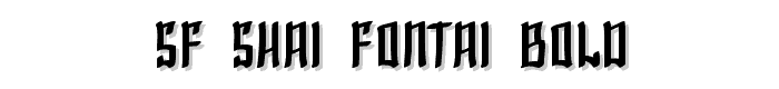 SF Shai Fontai Bold font